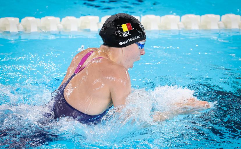 Belgian athlete Roos Vanotterdijk pictured in action during the heats of the Women's 200m medley race at the European Aquatics Championships in Paris, France on Friday 14 August 2026. BELGA PHOTO VIRGINIE LEFOUR