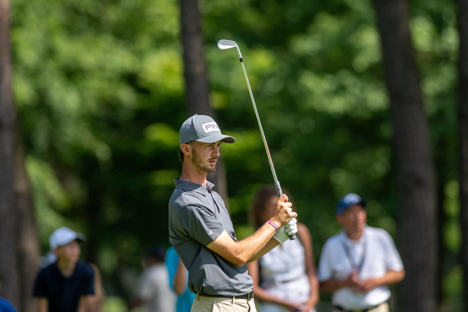 Belgian Anthony De Schutter pictured in action during the final round (4/4) of the 2026 Soudal Open DP World Tour golf tournament in Schilde, Sunday 24 May 2026. The Soudal Open takes place from 21 to 24 May at the Rinkven Golf Club in Schilde. BELGA PHOTO JONAS ROOSENS