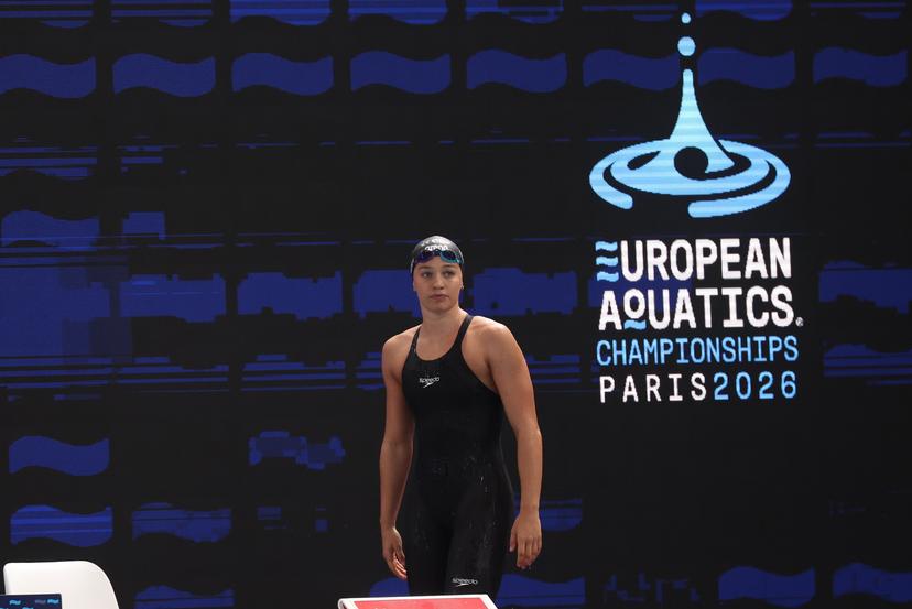 Belgian Sarah Dumont pictured during the final of the women's 200m freestyle event at the fourth day of the European Aquatics Championships in Paris, France on Thursday 13 August 2026. BELGA PHOTO VIRGINIE LEFOUR