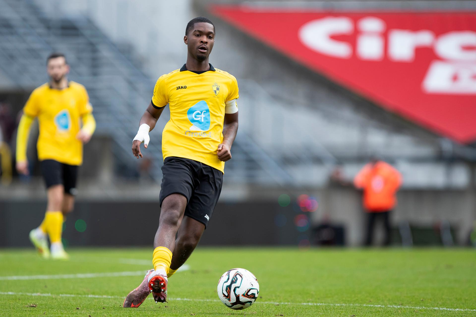 Lierse's Dirk Asare pictured during a soccer game between Lierse SK and Beerschot VA, Sunday 01 February 2026 in Lier, on day 23 of the 2025-2026 'Challenger Pro League' 1B second division of the Belgian championship. BELGA PHOTO KRISTOF VAN ACCOM