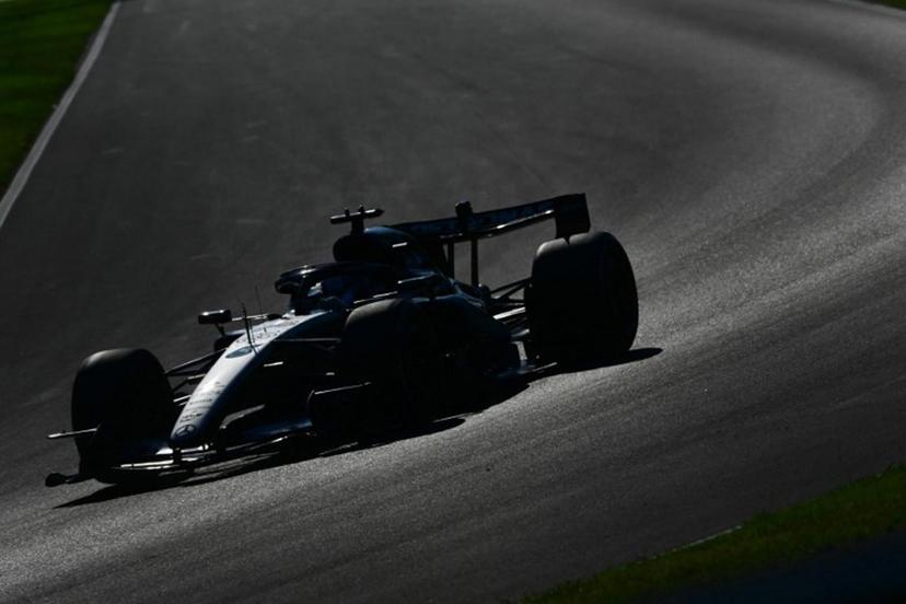 Mercedes' British driver George Russell drives during the second practice session of the Italian Formula One Grand Prix at the Autodromo Nazionale Monza circuit in Monza, northern Italy on September 4, 2026. Marco BERTORELLO / AFP