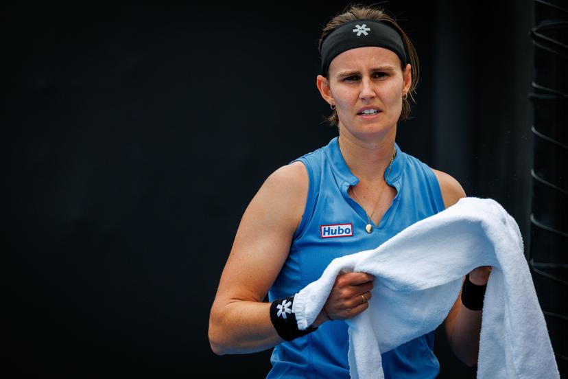 Belgium's Greet Minnen pictured during a third round qualifying match against Poland's Linda Klimovicova in the women singles at the Australian Open, Melbourne Park, Melbourne on Thursday 15 January 2026. BELGA PHOTO PATRICK HAMILTON --- BENELUX ONLY ---
