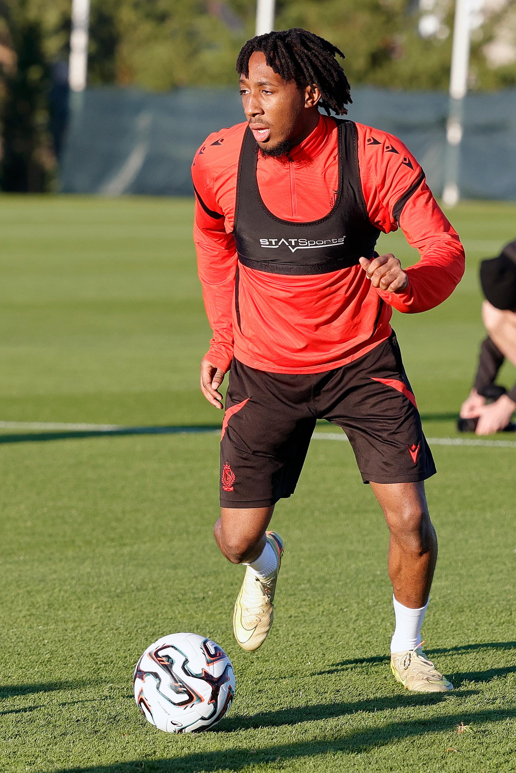 Leandre Kuavita pictured during the winter training camp of Belgian soccer team Standard de Liege, in Lagos, Portugal, Monday 05 January 2026. BELGA PHOTO RICARDO NASCIMENTO