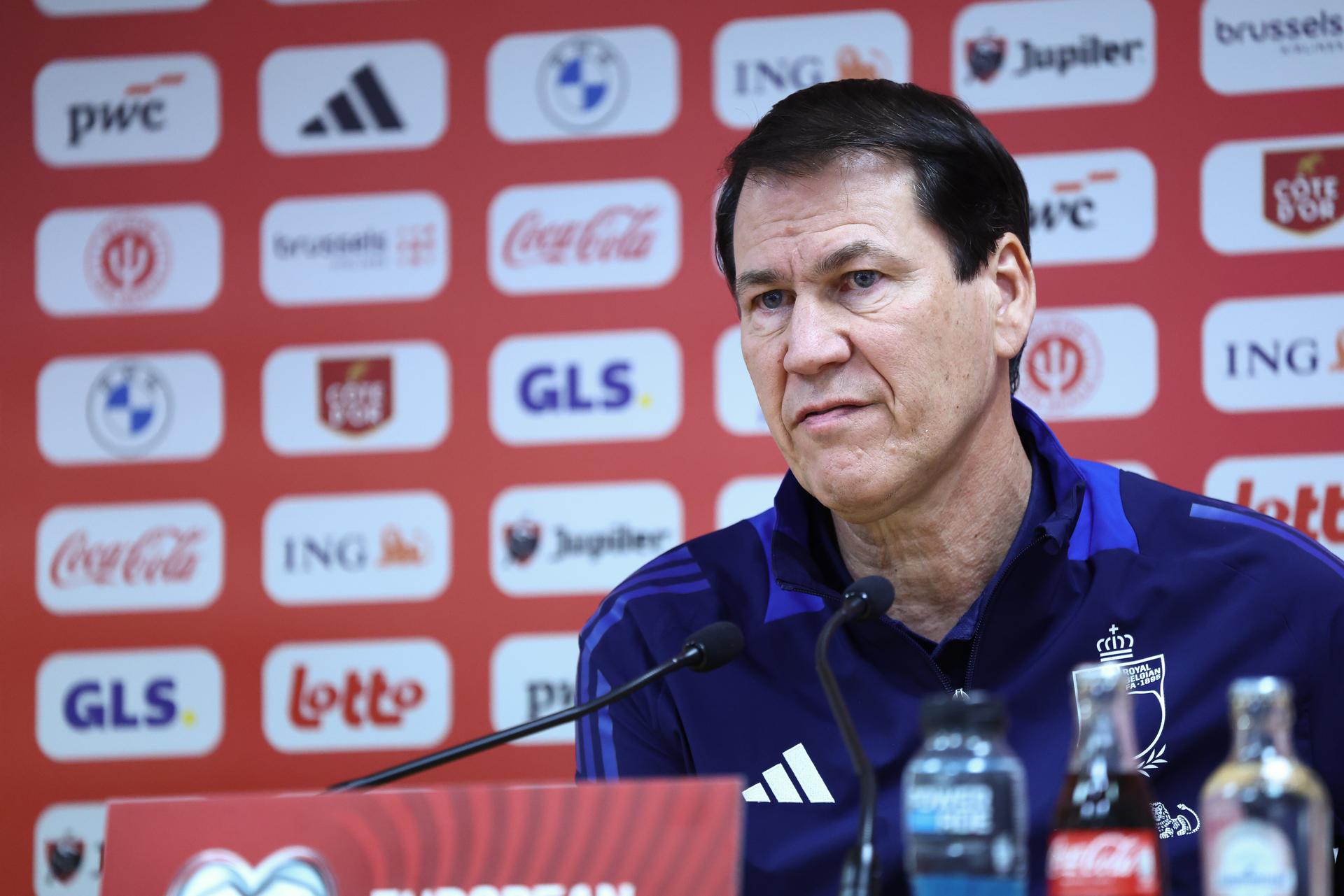 Belgium's head coach Rudi Garcia pictured during a press conference of the Red Devils, the Belgian national soccer team, in Liege on Monday 17 November 2025. The team is preparing for its last World Cup 2026 qualification match against Liechtenstein tomorrow. BELGA PHOTO BRUNO FAHY