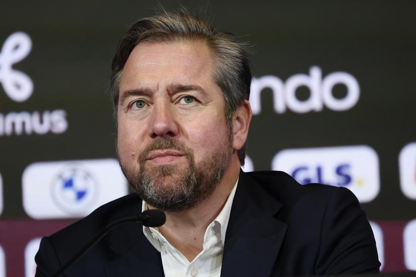 RBFA sports director Vincent Mannaert is pictured during a press conference of Belgian national soccer team Red Devils to present their new head coach , on Friday 7 August 2026, at the RBFA headquarters in Tubize. BELGA PHOTO BRUNO FAHY