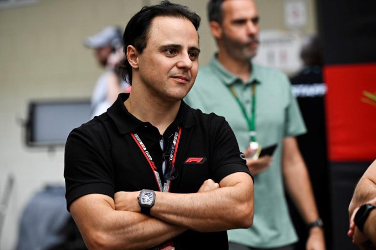 Former Brazilian driver Felipe Massa is seen in the paddock during the first day of the Formula One Brazil Grand Prix at the Autodromo Jose Carlos Pace, better known as Interlagos, in Sao Paulo, Brazil, on November 10, 2022. MAURO PIMENTEL / AFP