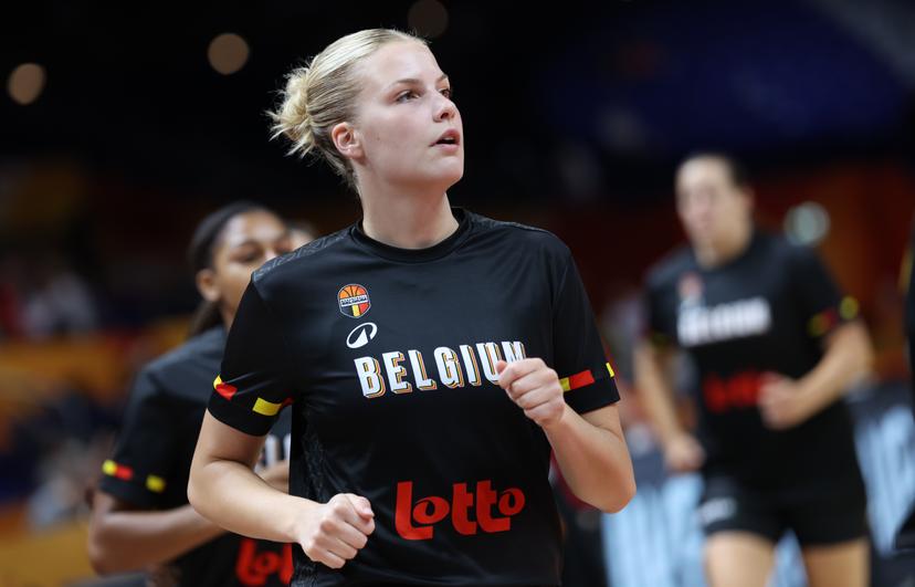 Belgium's Nastja Claessens pictured in action during the warming-up for a game between Belgian national basketball team Belgian Cats and Puerto Rico, game 2 of the group phase at the FIBA Women's Basketball World Cup, on Sunday 6 September 2026, in Berlin, Germany. The FIBA Women's Basketball World Cup takes place in Berlin from 4 to 23 September 2026. BELGA PHOTO VIRGINIE LEFOUR
