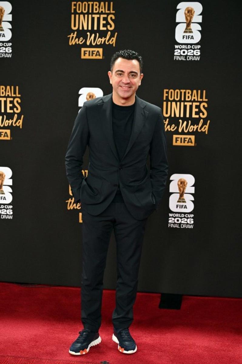 Spanish former football player and manager Xavi Hernandez arrives for the pre-draw reception for the 2026 FIFA Football World Cup taking place in the US, Canada and Mexico, at the Kennedy Center, in Washington, DC, on December 4, 2025. Roberto SCHMIDT / AFP