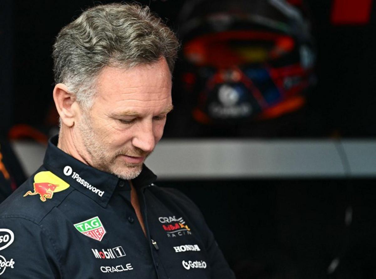 Red Bull Racing's British team principal and CEO Christian Horner reacts prior to the third practice session at the Red Bull Ring race track in Spielberg, Austria, on June 28, 2025, ahead of the Formula One Austrian Grand Prix. Joe Klamar / AFP