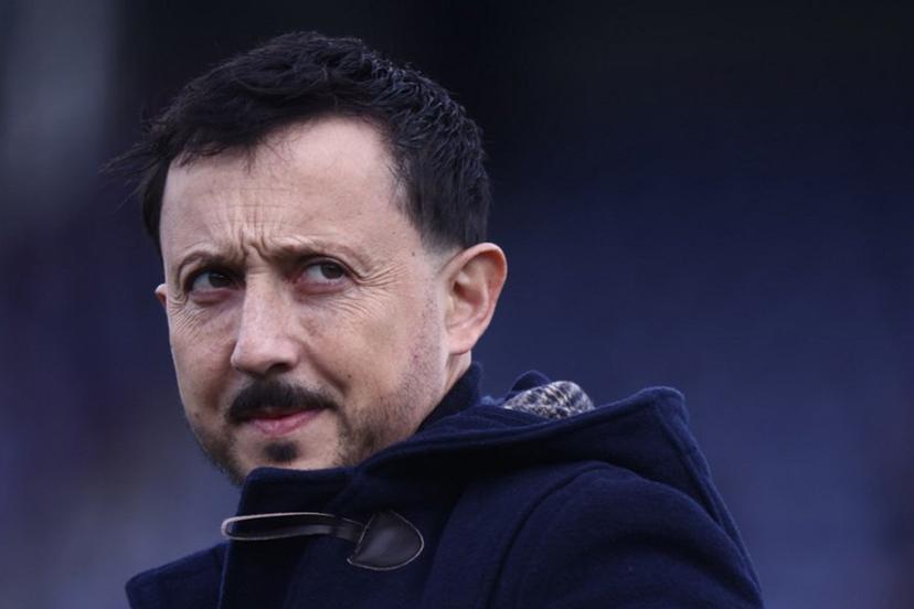 Marseille's Spanish President Pablo Longoria is pictured prior to the French Cup round of 64 football match between Bourg-en-Bresse (FBBP) and Olympique de Marseille (OM) at the Marcel-Verchere Stadium in Bourg-en-Bresse, eastern France, on December 21, 2025. Alex MARTIN / AFP