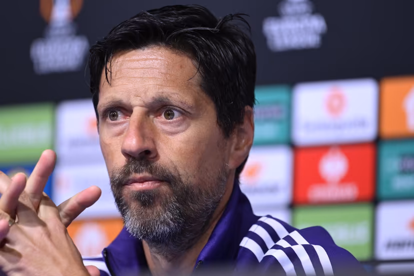 Head Coach Vitor Bruno speaks during a RSC Anderlecht press conference ahead of the UEFA Europa League league phase match against GNK Dinamo Zagreb in Zagreb, Croatia, on October 14, 2026. Photo: Igor Soban/PIXSELL BELGIUM ONLY