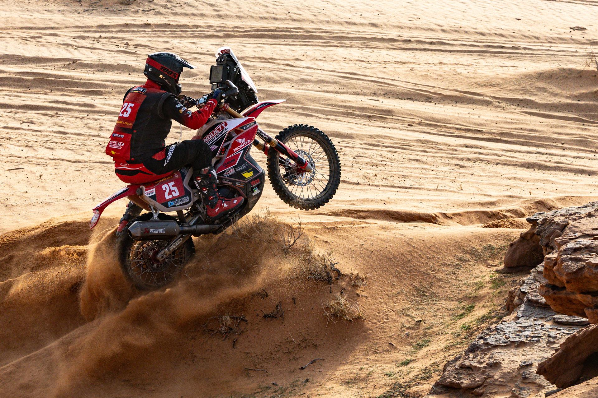 ATTENTION EDITORS - HAND OUT PICTURES - EDITORIAL USE ONLY - MANDATORY CREDIT: 'SIMON BAUCHAU' Hand out picture released by Eric Dupain shows Jerome Martiny in action during stage 3 of the 2026 Dakar rally race in Al-Ula, Saudi Arabia on Tuesday 06 January 2026. *** Belga and Belga Editorial Board decline all responsibility regarding the content of this picture. *** PHOTO HAND OUT - SIMON BAUCHAU