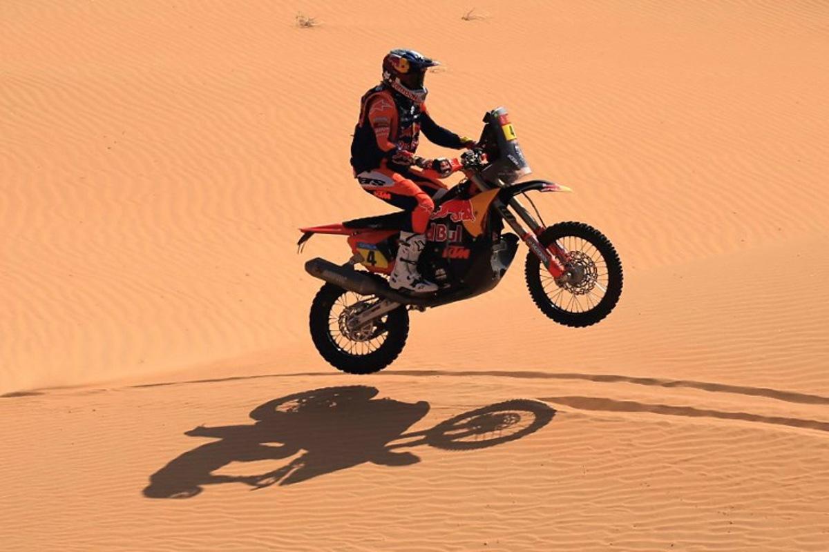 Australian Daniel Sanders competes in Stage 10 of the Dakar Rally 2025, between Haradh and Shubaytah, Saudi Arabia, on January 15, 2025. Valery HACHE / AFP