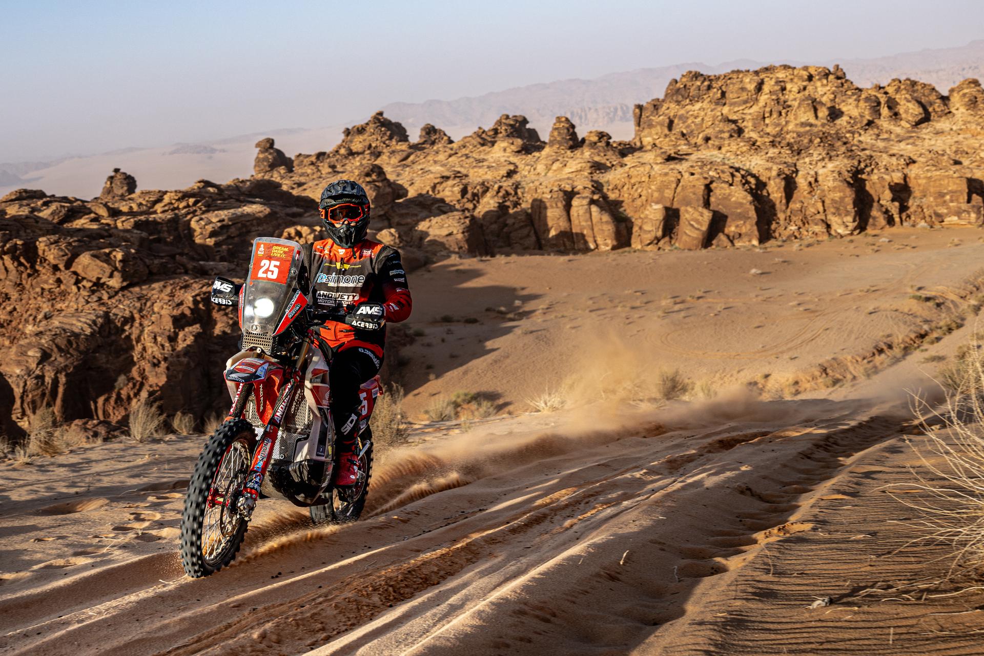 ATTENTION EDITORS - HAND OUT PICTURES - EDITORIAL USE ONLY - MANDATORY CREDIT: 'SIMON BAUCHAU' Hand out picture released by Eric Dupain shows Jerome Martiny during stage 5 of the 2026 Dakar rally race in Ha'Il, Saudi Arabia on Thursday 08 January 2026. *** Belga and Belga Editorial Board decline all responsibility regarding the content of this picture. *** PHOTO HAND OUT - SIMON BAUCHAU