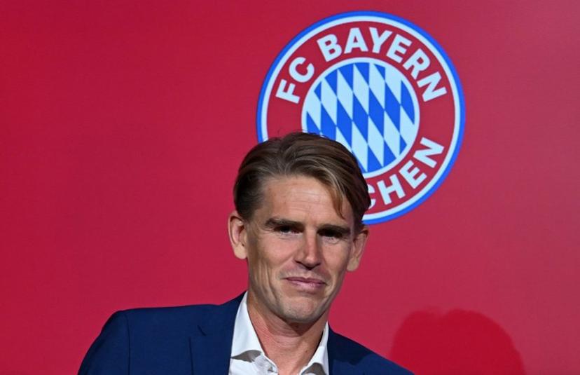 Austrian Christoph Freund is pictured during a press conference as he is presented as new sports director of German first division football club Bayern Munich in Munich, southern Germany, on August 30, 2023. Christof STACHE / AFP