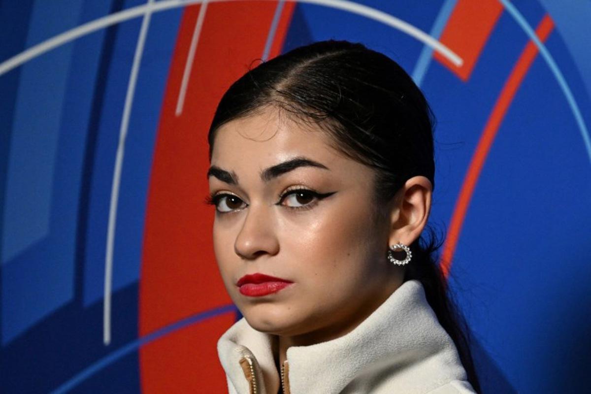 Russia's Adeliia Petrosian looks on during a press conference following the women's free skating event of the 2026 Russian Figure Skating Championships in Saint Petersburg on December 20, 2025. Olga MALTSEVA / AFP