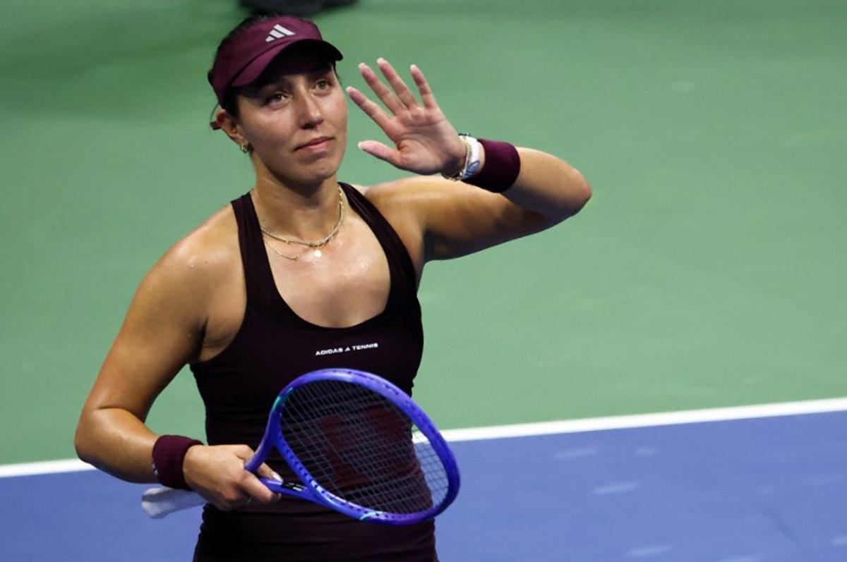 USA's Jessica Pegula celebrates defeating USA's Emma Navarro during their women's singles quarter-final tennis match on day ten of the US Open tennis tournament at the USTA Billie Jean King National Tennis Center in New York City on September 8, 2026. Leonardo MUNOZ / AFP