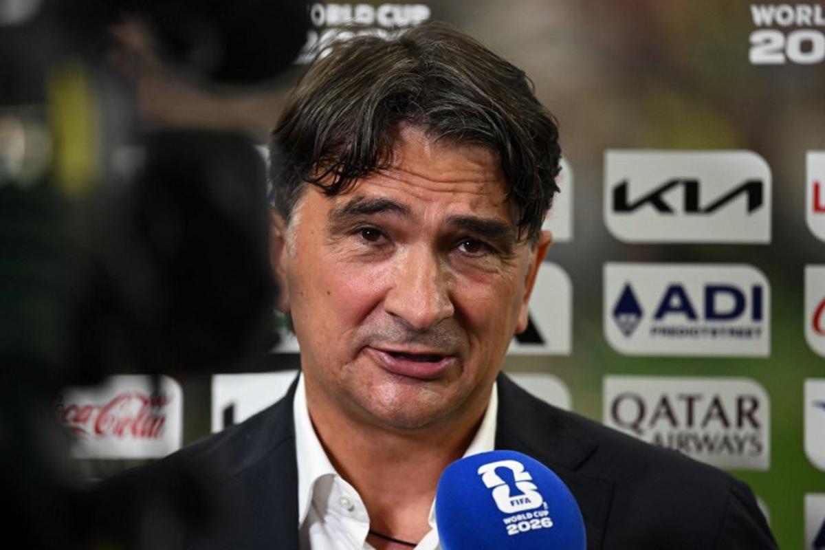 Croatia's head coach Zlatko Dalic speaks to the media after the 2026 World Cup Group L football match between England and Croatia at the Dallas Stadium in Arlington on June 17, 2026. Paul ELLIS / AFP