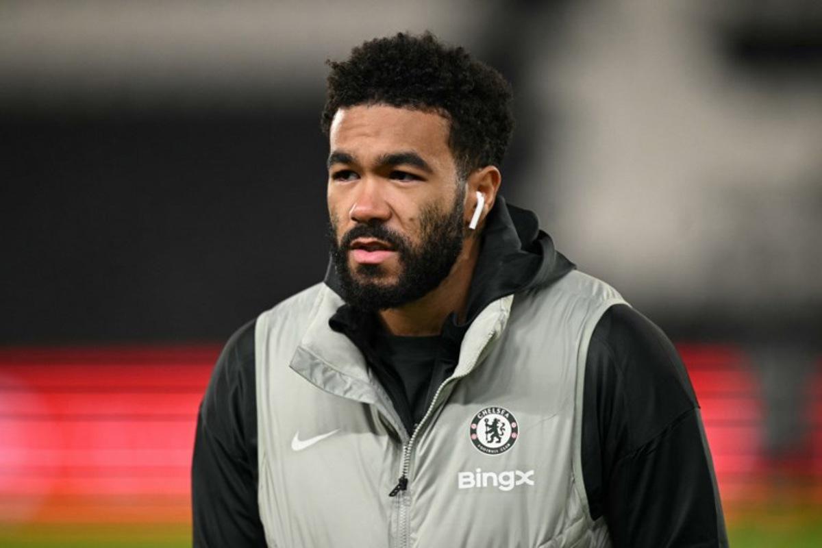 Chelsea's English defender #24 Reece James checks out the conditions ahead of the English FA Cup fourth round football match between Hull City and Chelsea at the MKM Stadium in Kingston upon Hull, north east England on February 13, 2026. Oli SCARFF / AFP
