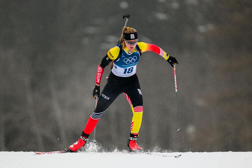 260214 Maya Cloetens of Belgium competes in women's biathlon 7,5 km sprint during day 8 of the 2026 Winter Olympics on February 14, 2026 in Anterselva. Photo: Jon Olav Nesvold / BILDBYRÅN / COP 217 / MB1327 skidskytte biathlon skiskyting olympic games olympics winter olympics os ol olympiska spel vinter-os olympiske leker milano cortina 2026 milan cortina 2026 milano cortina 2026 olympic games milano cortina 2026 winter olympic games milano cortina-os milano cortina-ol vinter-ol 8 bbeng sprint dam kvinner women *** BENELUX ONLY ***